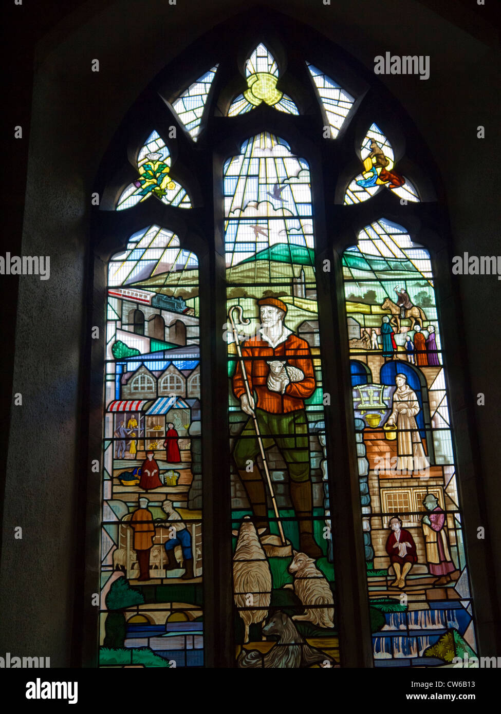 Modern Stained Glass Window In St Margaret S Church In Hawes A Small