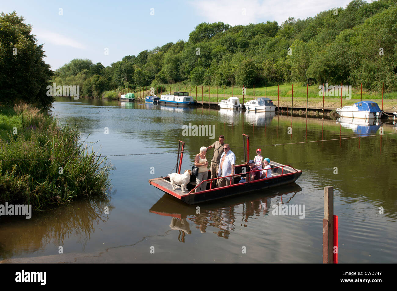 Hampton Ferry, Evesham, Worcestershire, UK Stock Photo, Royalty Free