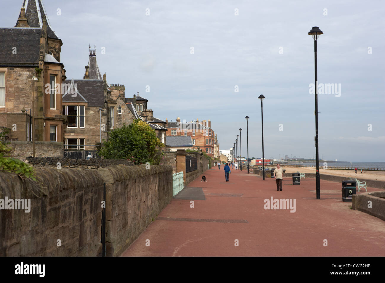 joppa seafront and promenade edinburgh musselburgh , scotland, uk Stock