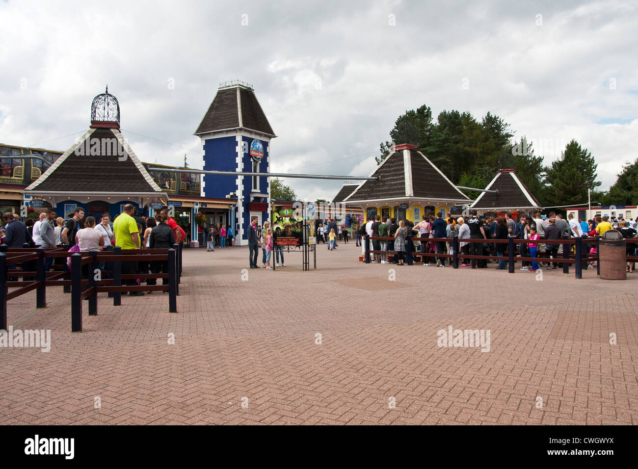Entrance to Alton Towers theme park in England UK Stock Photo, Royalty