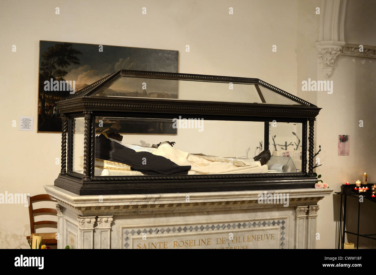 Saint Roseline Mummy Roseline Chapel LesArcssurArgens Provence Stock