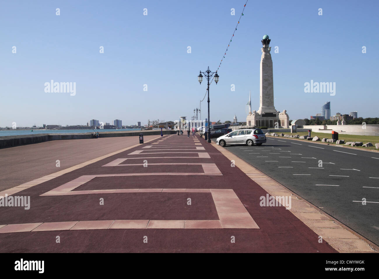 Clarence Esplanade at Southsea seafront Portsmouth Hampshire Stock