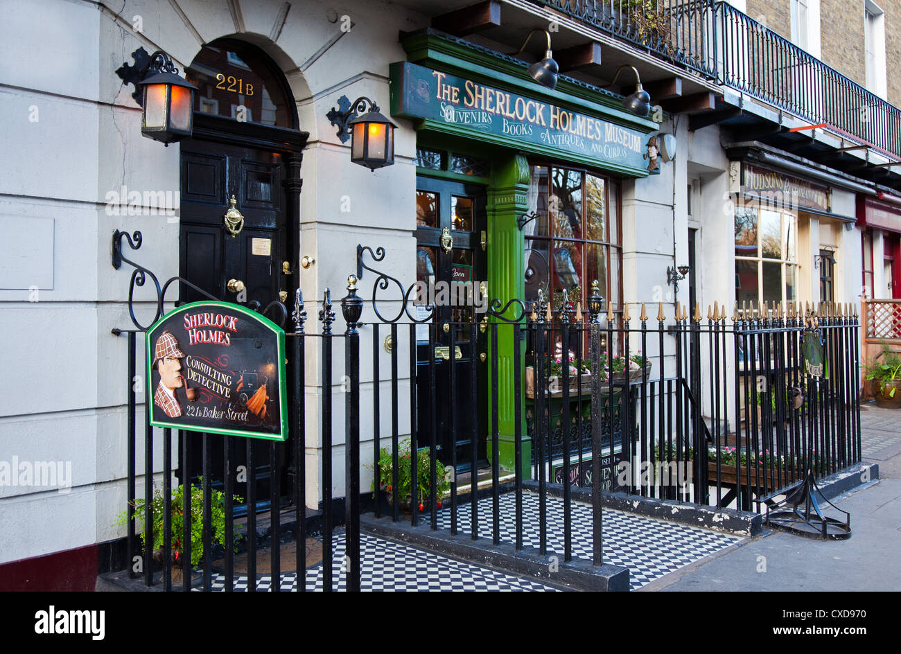 UK, London, the Sherlock Holmes house and museum in Baker street Stock