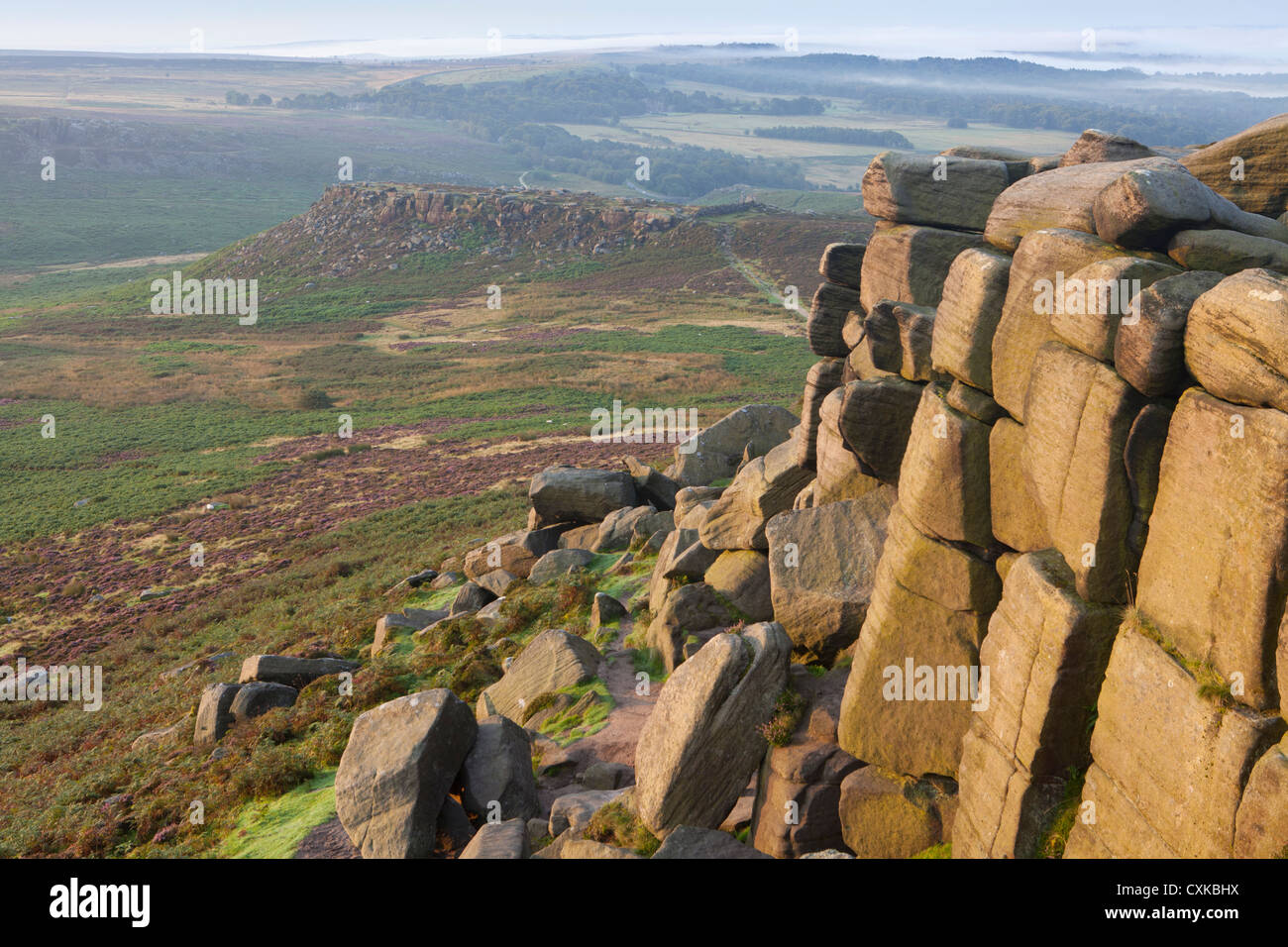 View From Higger Tor Towards Carl Walk Iron Age Hill Fort Hathersage