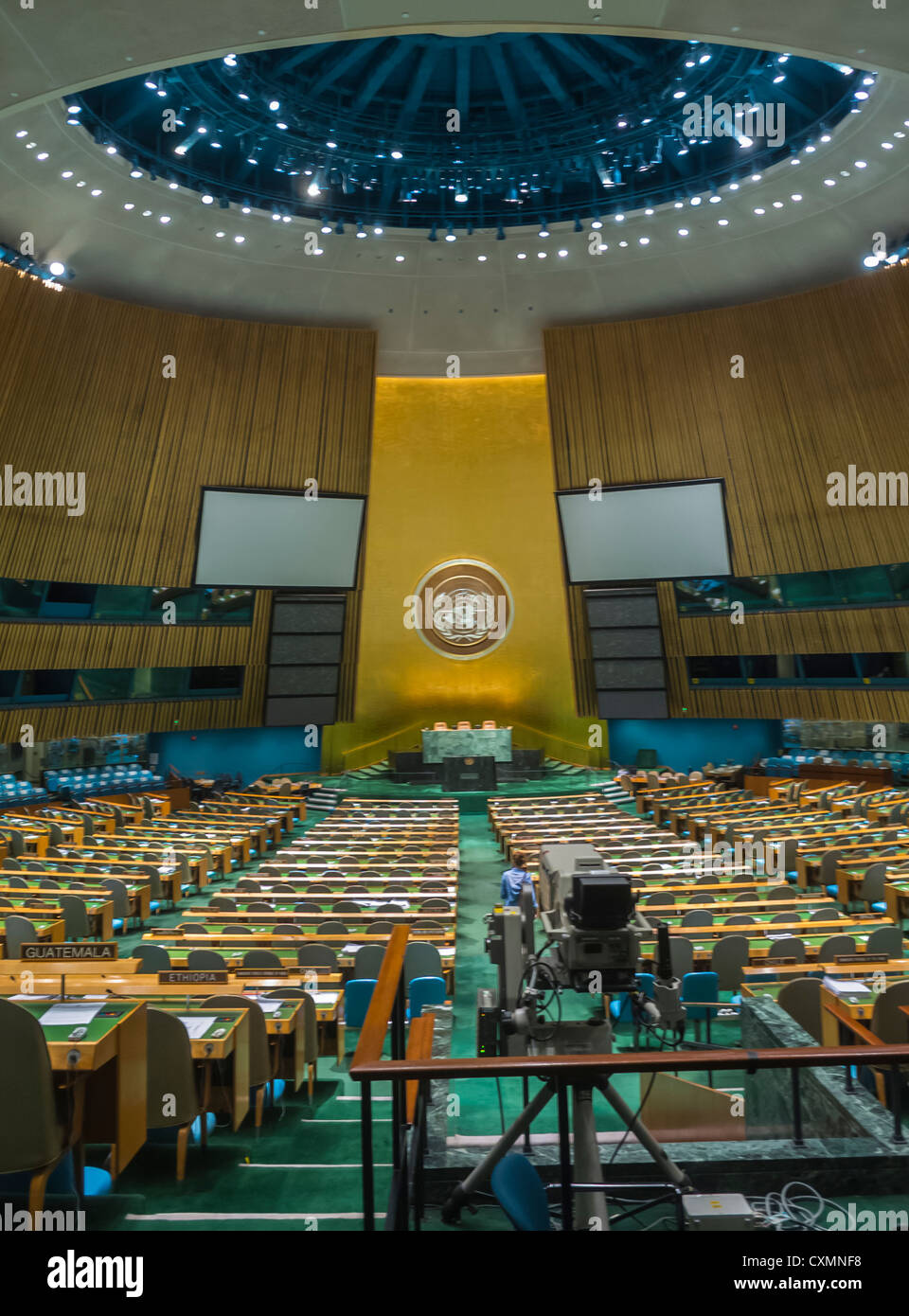 New York, NY, USA, inside General Assembly Meeting Room, U.N. United Stock Photo, Royalty Free