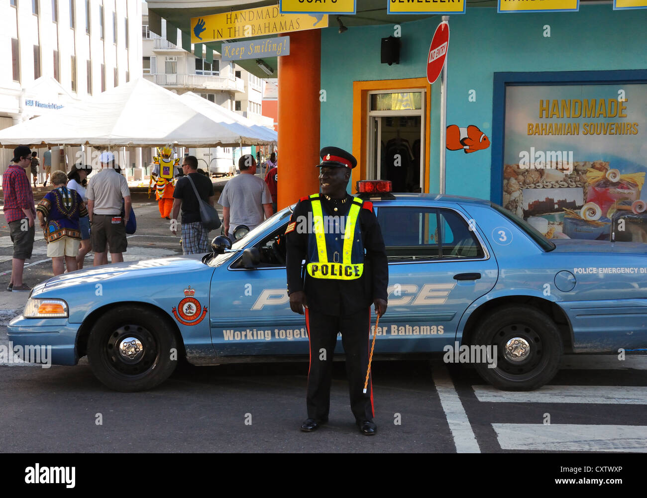 Traffic police, Nassau, Bahamas Stock Photo, Royalty Free Image