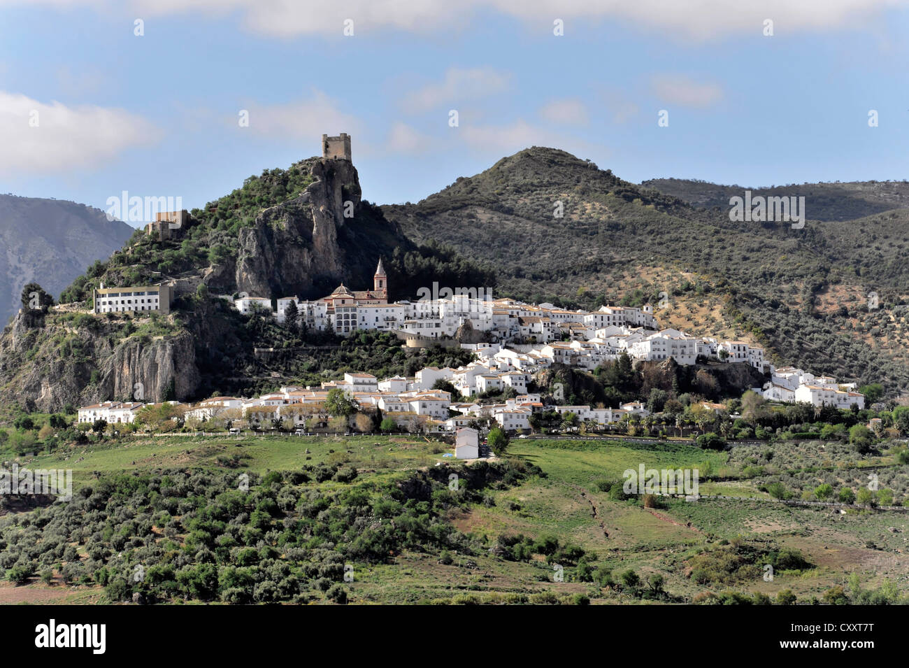 White village of El Bosque, Andalusia, Spain, Europe Stock Photo