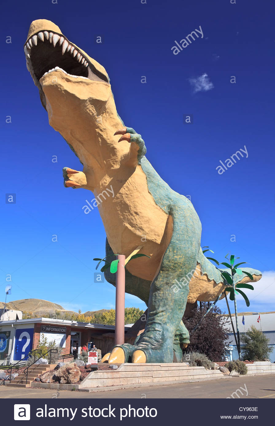 World's largest dinosaur, Tyrannosaurus Rex statue, Drumheller Stock