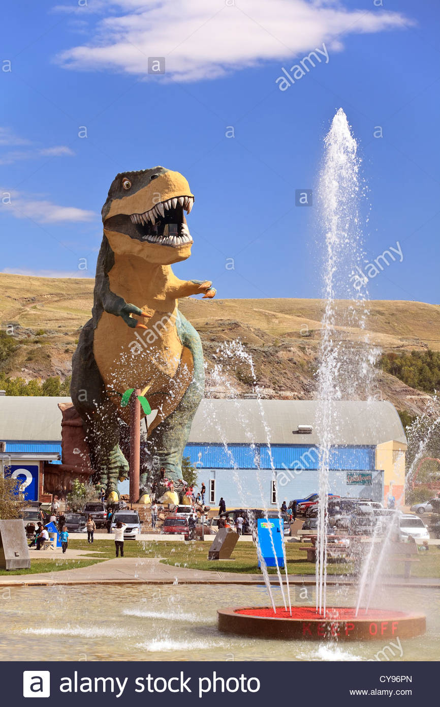World's largest dinosaur, Tyrannosaurus Rex statue, Drumheller Stock
