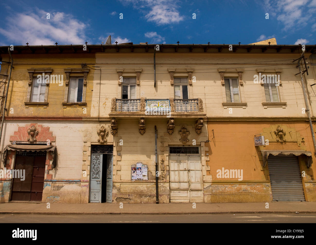 Old Italian House In Asmara , Eritrea Stock Photo, Royalty Free Image