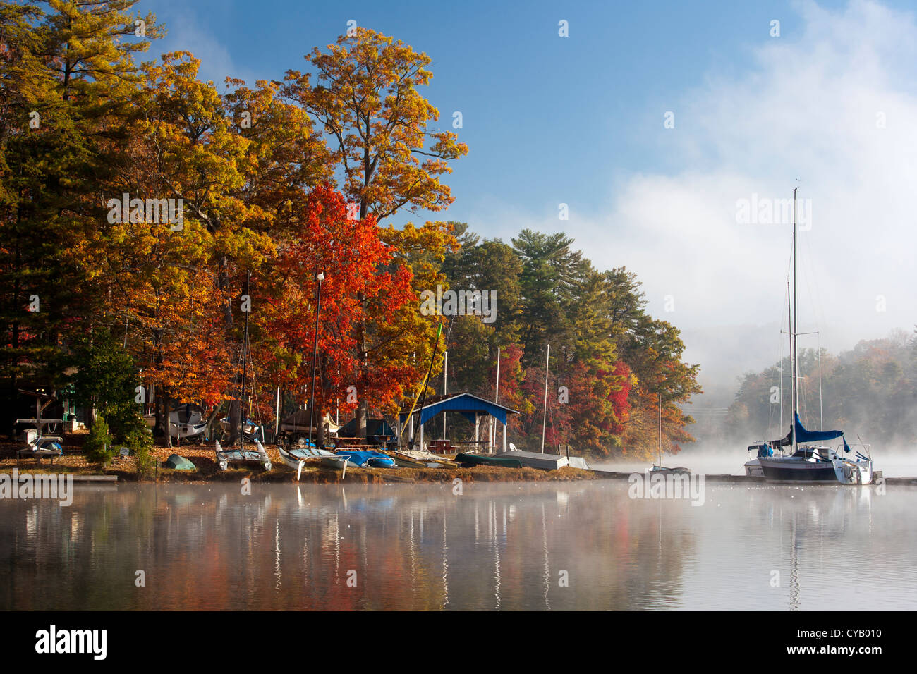 Marina On Lake Julian Asheville, North Carolina Usa Stock Photo