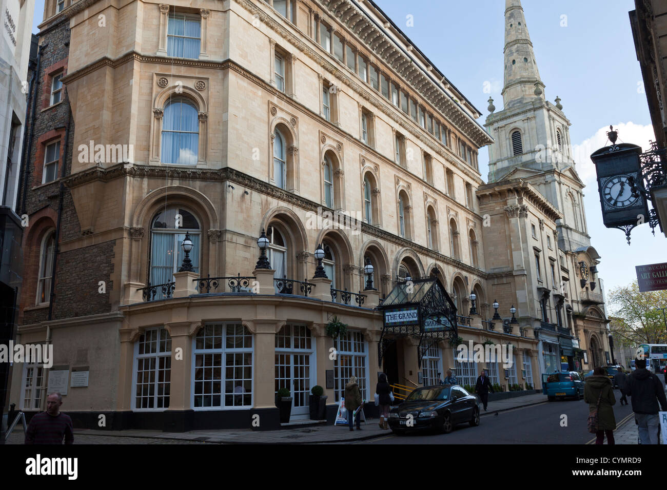 The Grand Hotel on Broad street, Bristol, England, UK,historic Stock