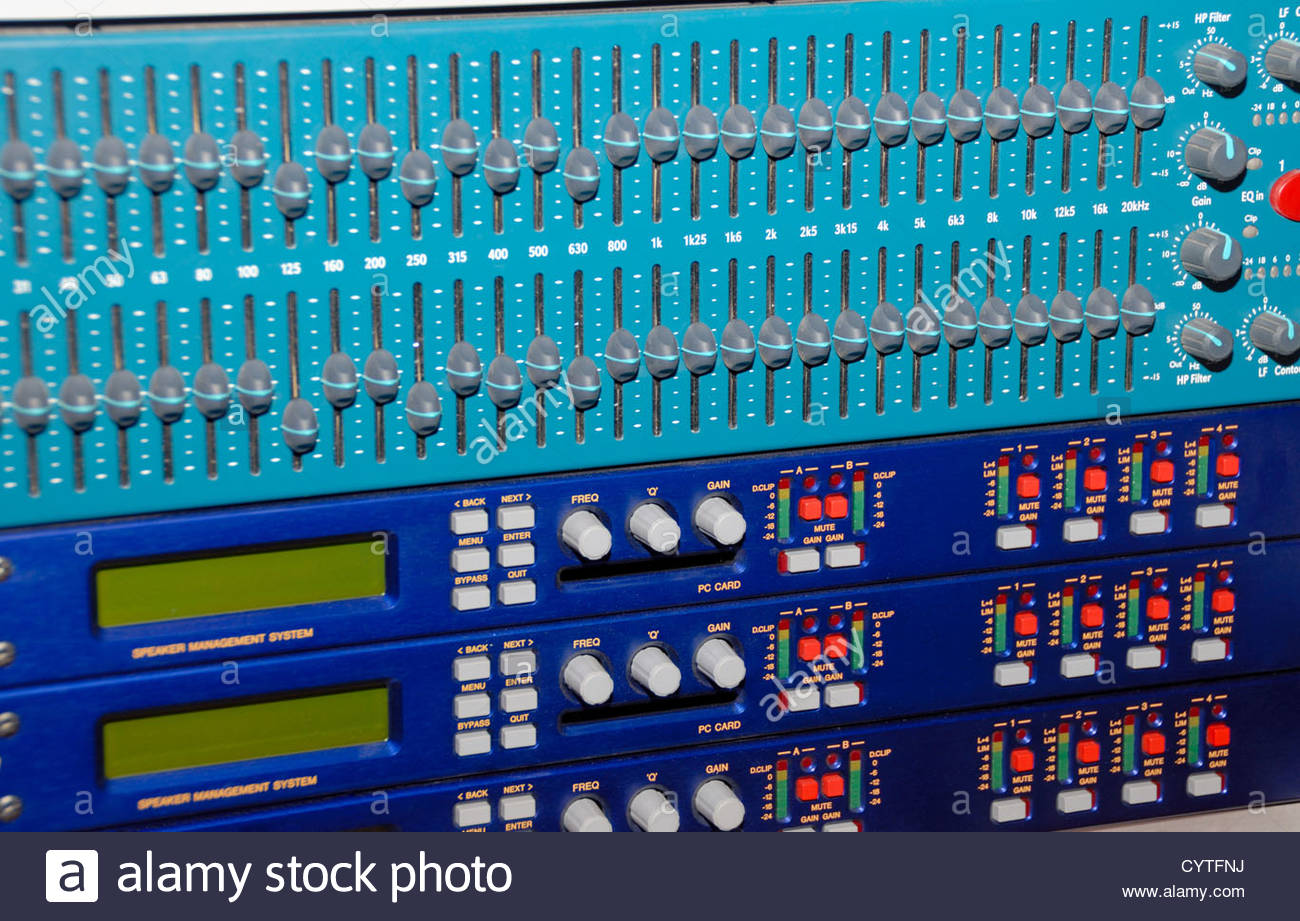 Audio effects processors in a rack. Sound Recording Equipment (Media