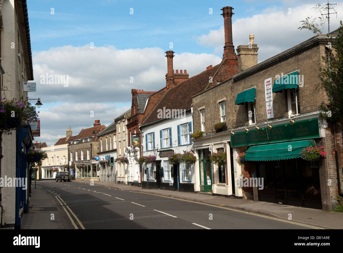Saxmundham high street, Suffolk, UK Stock Photo, Royalty Free Image