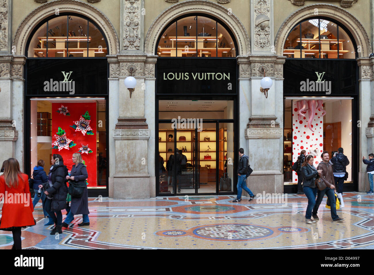 Louis Vuitton store Galleria Vittorio Emanuele II Milan Italy Europe Stock Photo, Royalty Free ...
