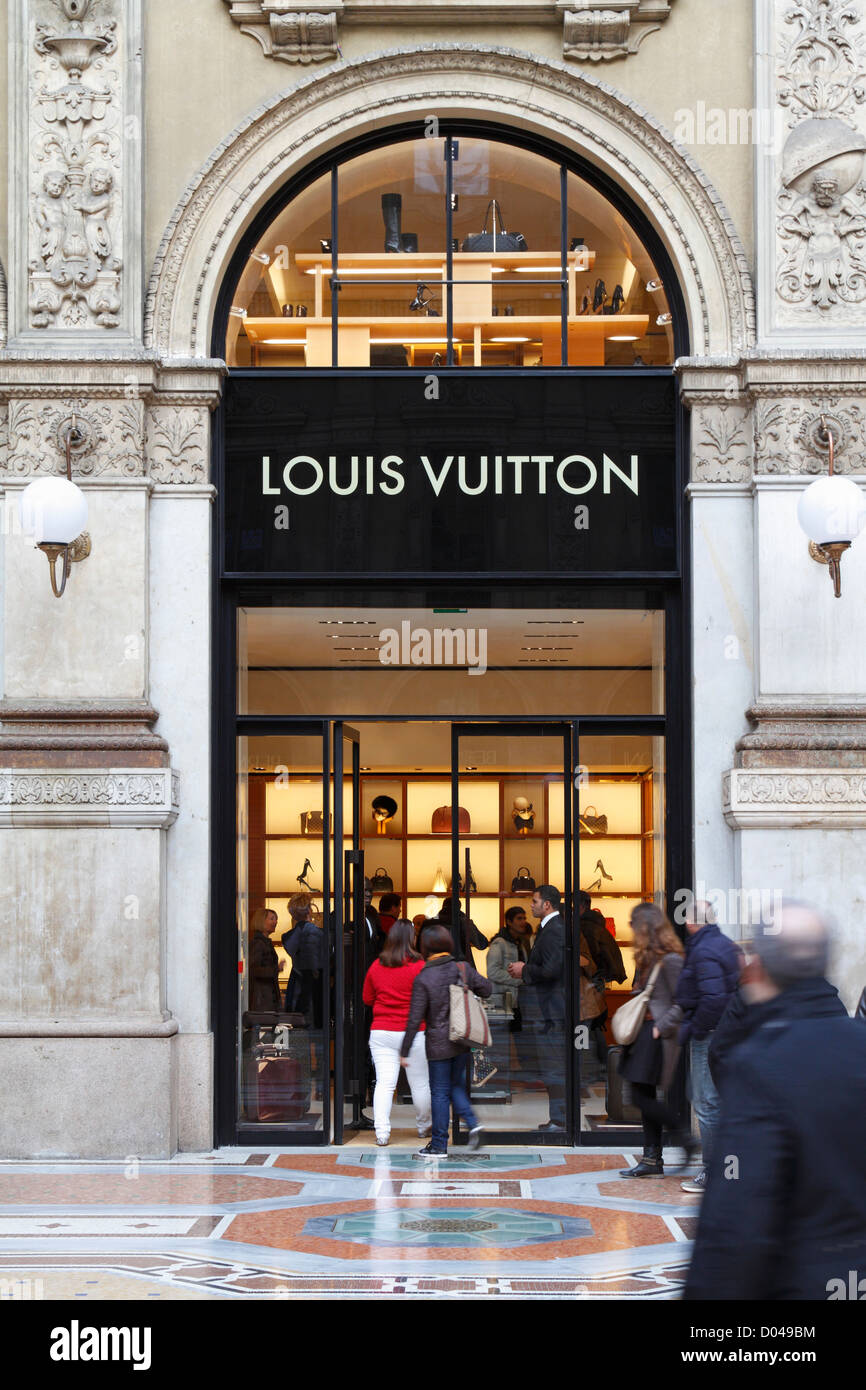 Louis Vuitton Store Galleria Vittorio Emanuele Ii Milan Italy Europe Stock Photo, Royalty Free ...