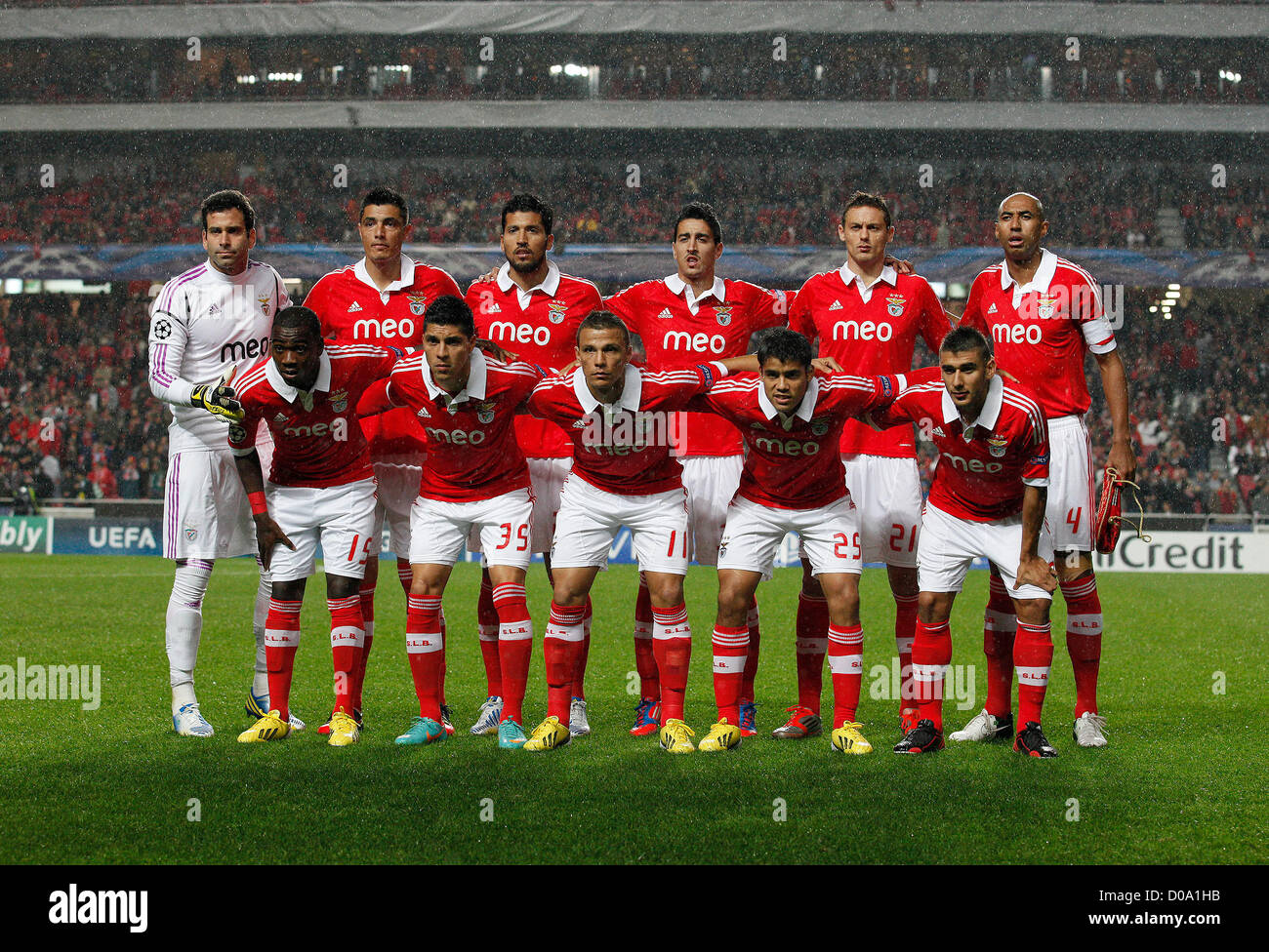Lisbon, Portugal. 20th November 2012. benfica initial team ...