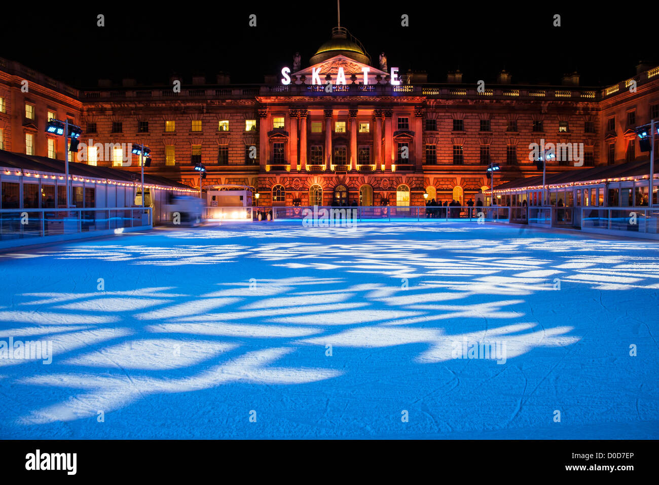 Ice Rink At Somerset House London Stock Photo Alamy