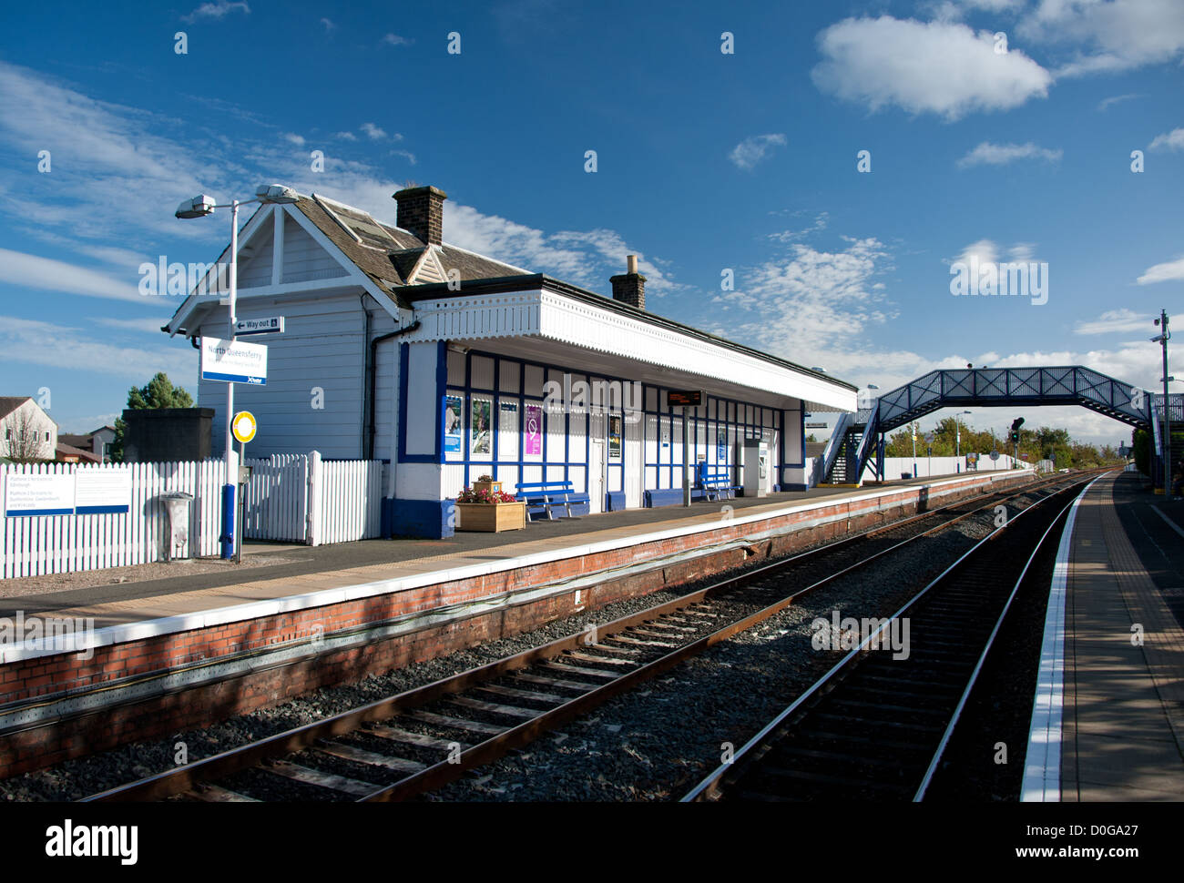 North Queensferry Railway Station, Fife, Scotland Stock Photo, Royalty