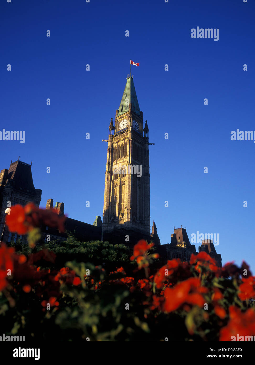 Canada, the capital city, Ottawa, the clock tower to the Parliament Stock Photo, Royalty Free