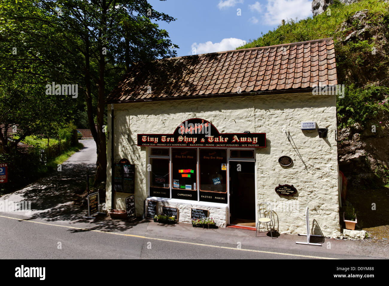 Tea shop, Cheddar Somerset, England Stock Photo, Royalty Free