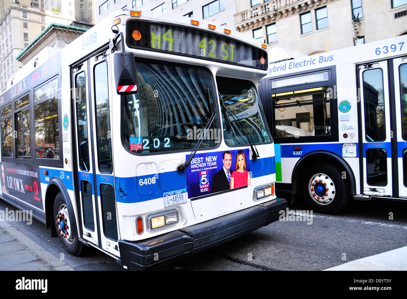 New York City Public Transportation M4 Bus, Manhattan, New York City