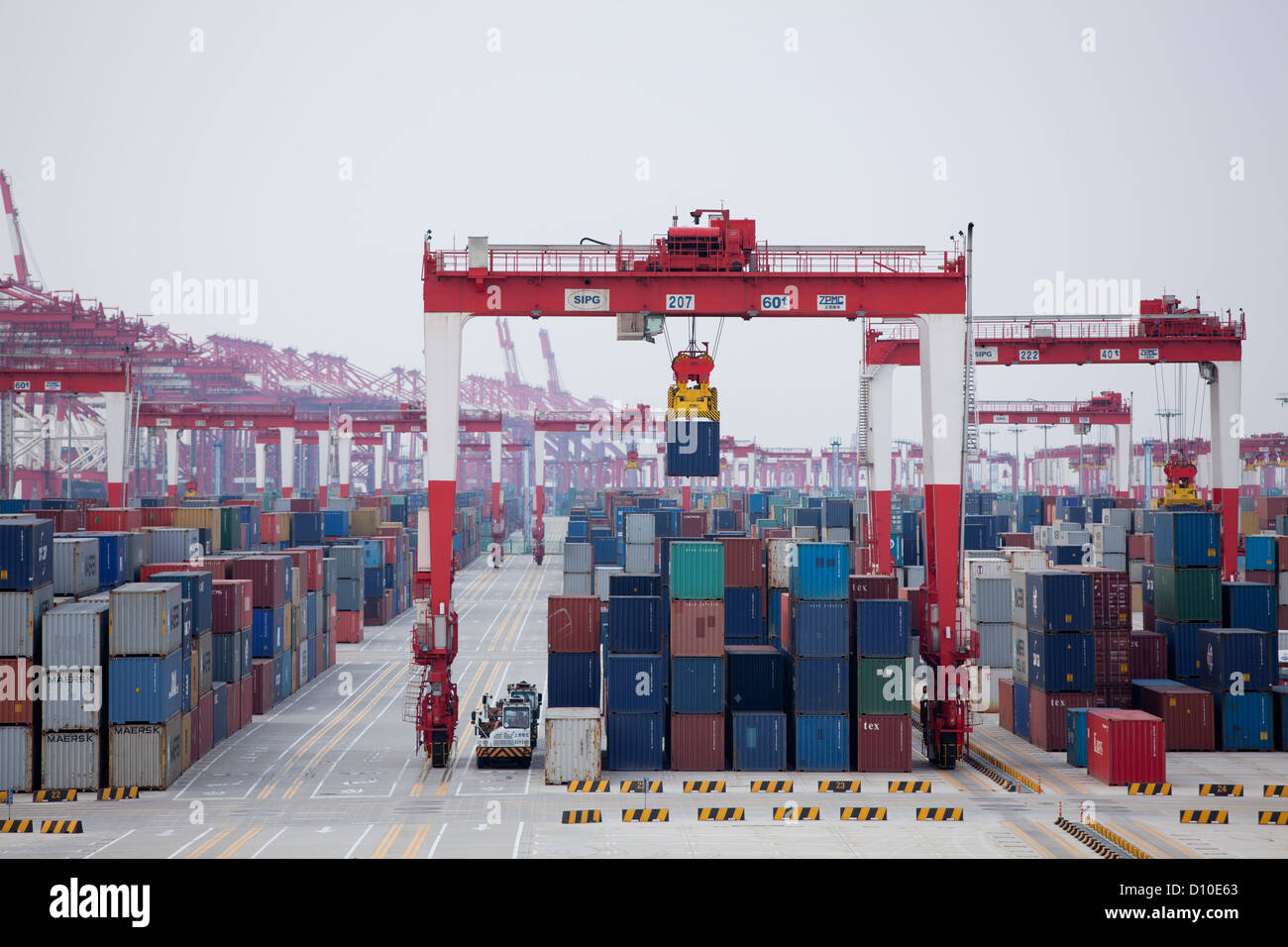 Yangshan Container Port Shanghai China Stock Photo Alamy