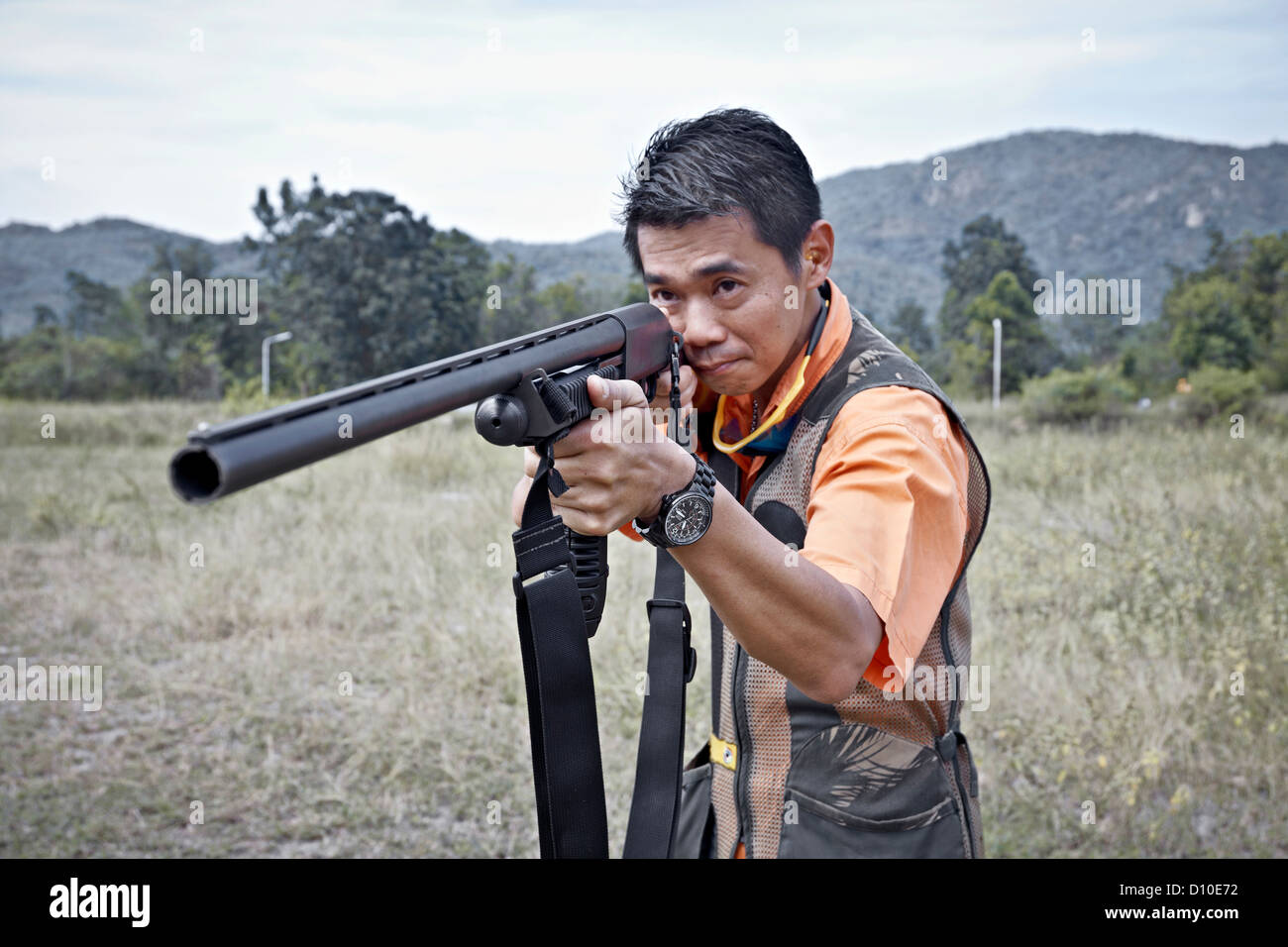 Man using a shotgun Stock Photo, Royalty Free Image: 52256934 - Alamy