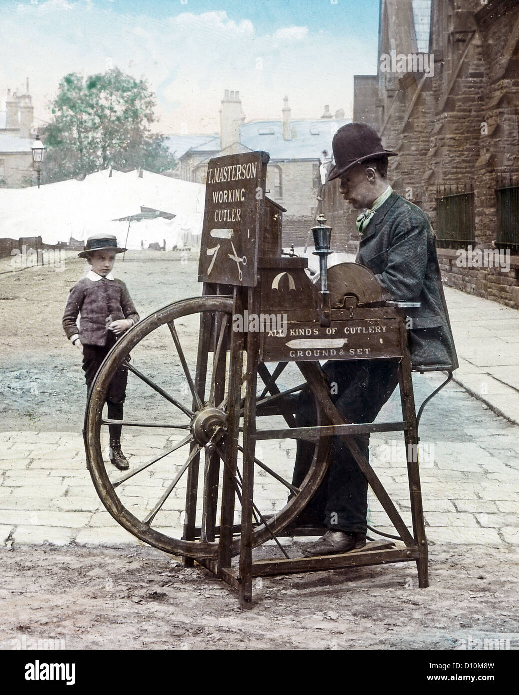 Bradford knife grinder Victorian period Stock Photo, Royalty Free Image