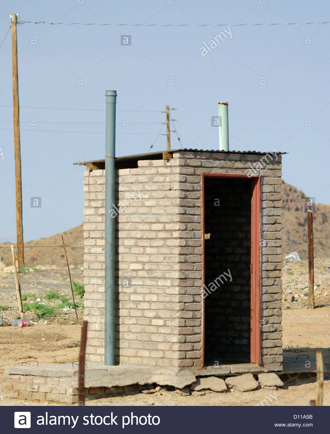 modern outside toilet toilets african africa afri Stock Photo, Royalty