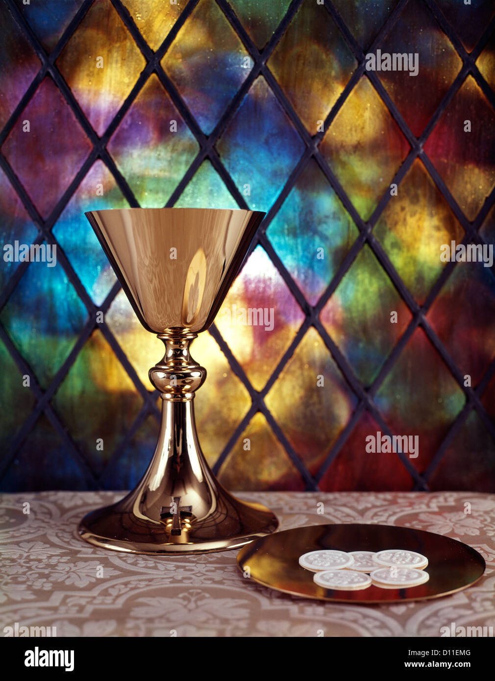 1960s STAINED GLASS CHALICE HOST COMMUNION Stock Photo 52279264 Alamy