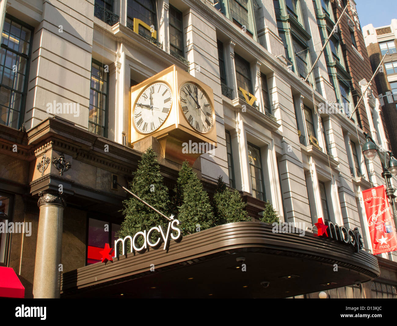 Holiday Decorations, Christmas Trees, Macy&#39;s Department Store Stock Photo, Royalty Free Image ...