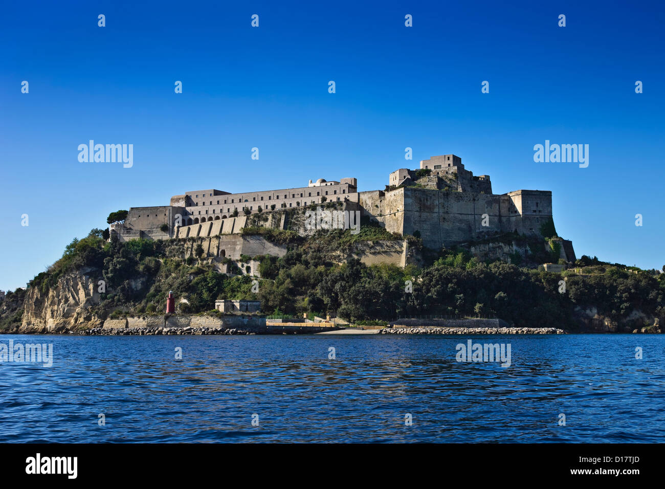 Italy, Campania, Bacoli (Naples), view of the Aragonese Baia Castle