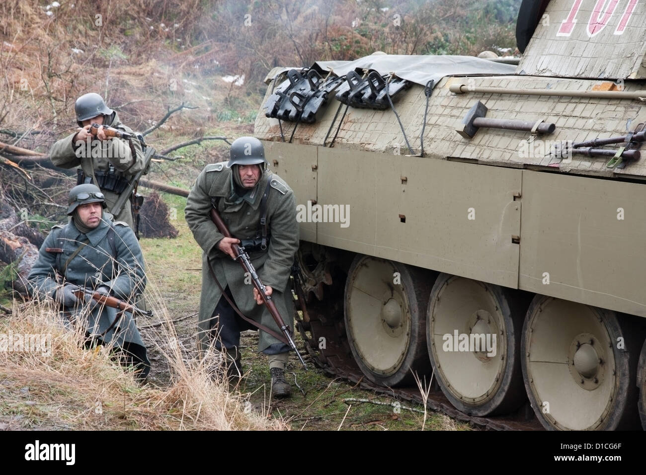 Belgium. 16th Dec, 2012. Reconstitution of Battle of the ardennes in