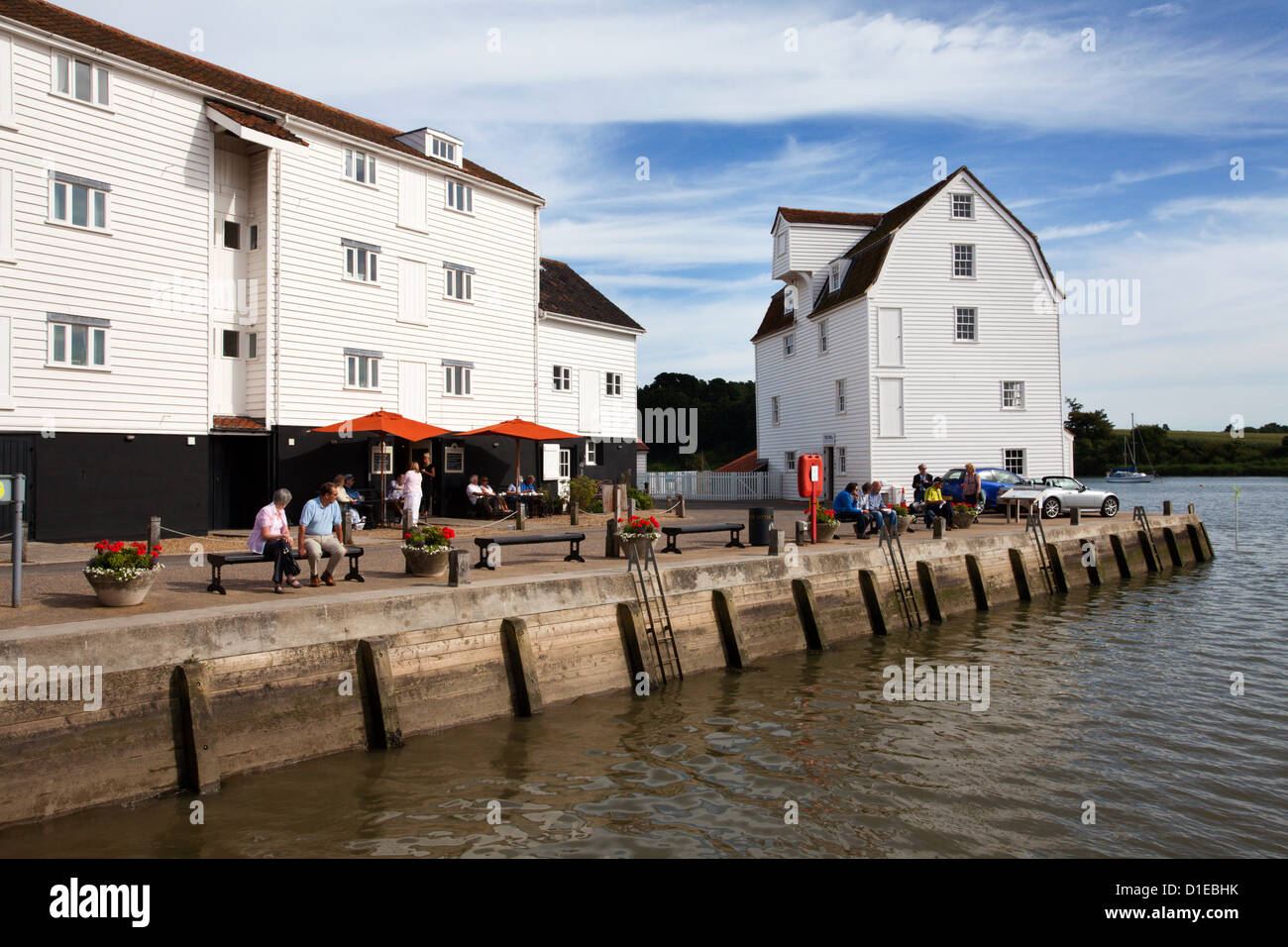 Quayside and the Tide Mill Living Museum at Woodbridge Riverside Stock