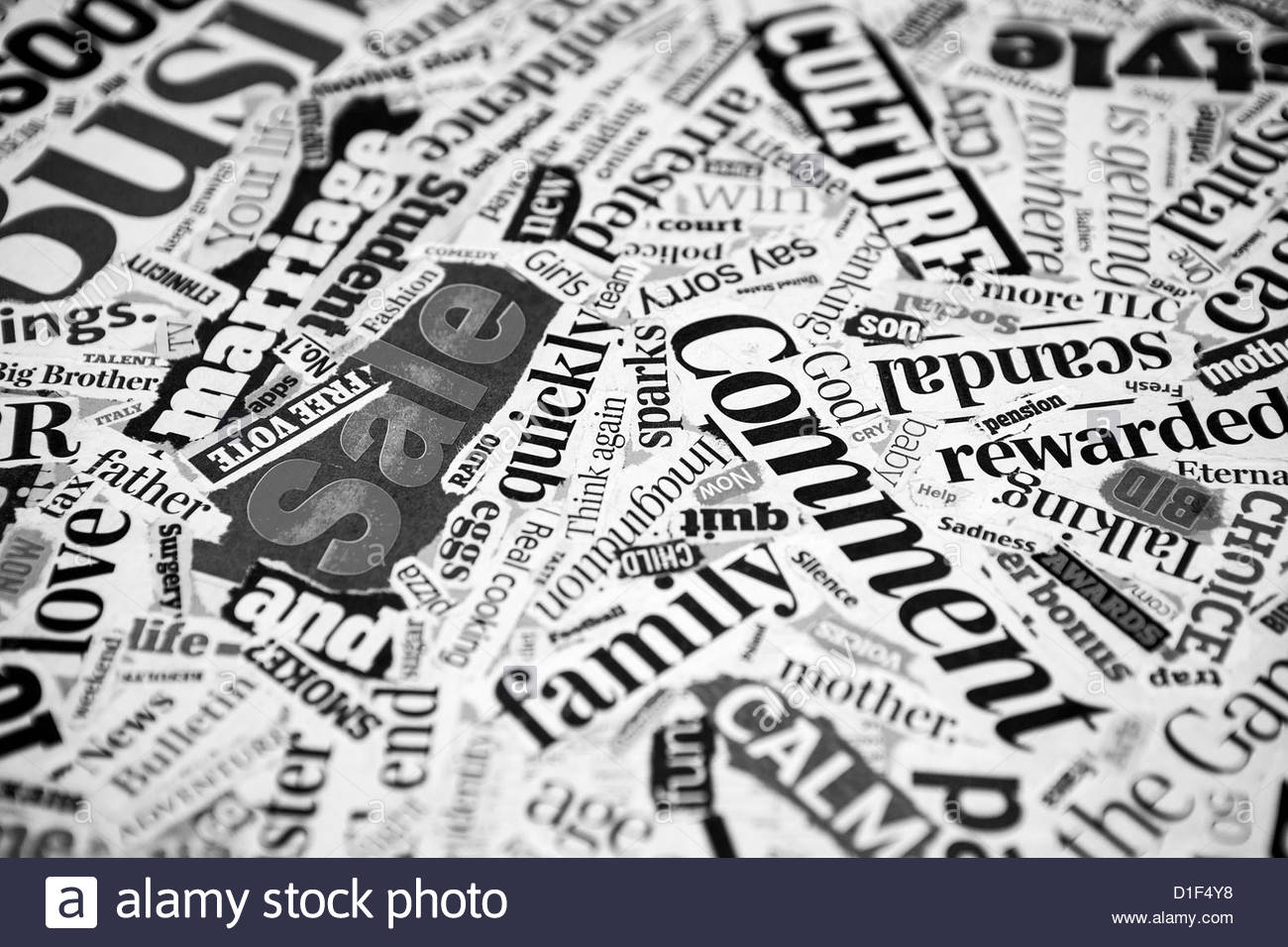 newspaper collage Stock Photo, Royalty Free Image 52578940 Alamy