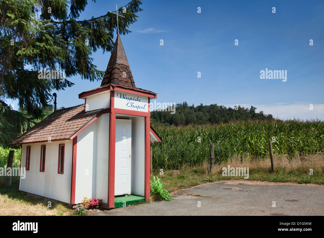 Wayside Chapel Church in Sultan, Washington Stock Photo, Royalty Free