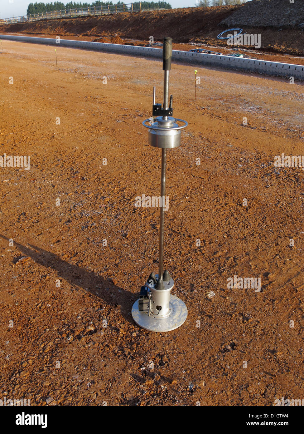 Dynamic Plate Bearing test apparatus on highway formation level road