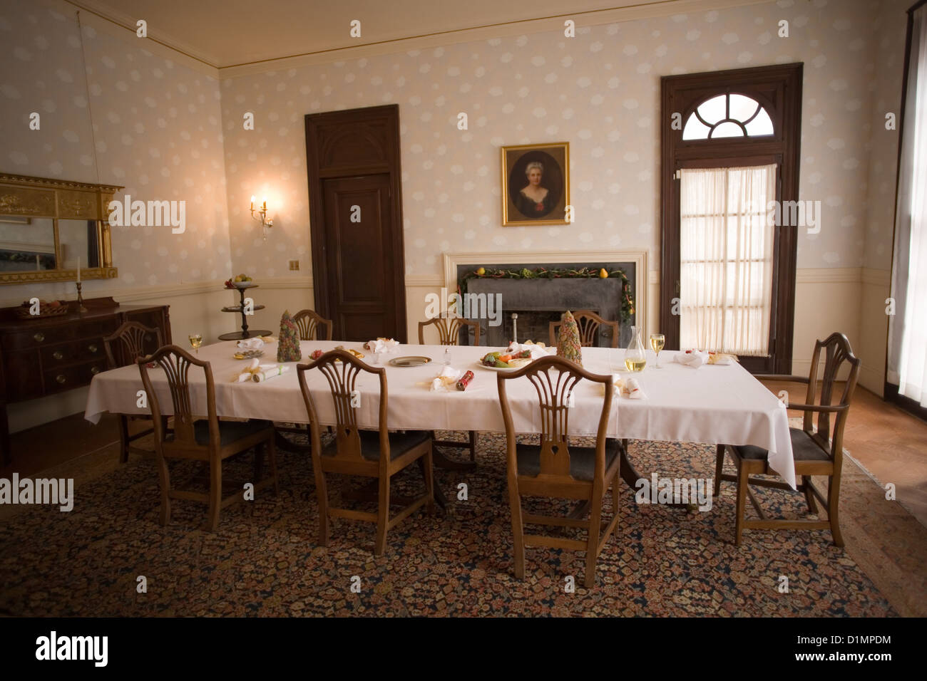 Dining Room In Plum Orchard Mansion On Cumberland Island National