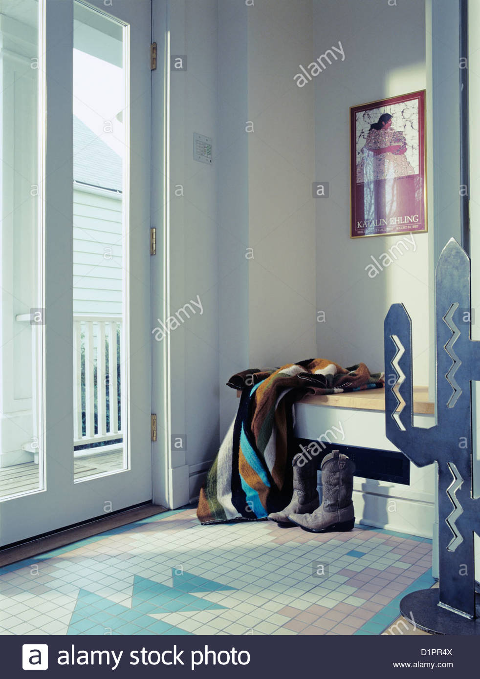 Entries small foyer or mud room built in bench area southwestern ...