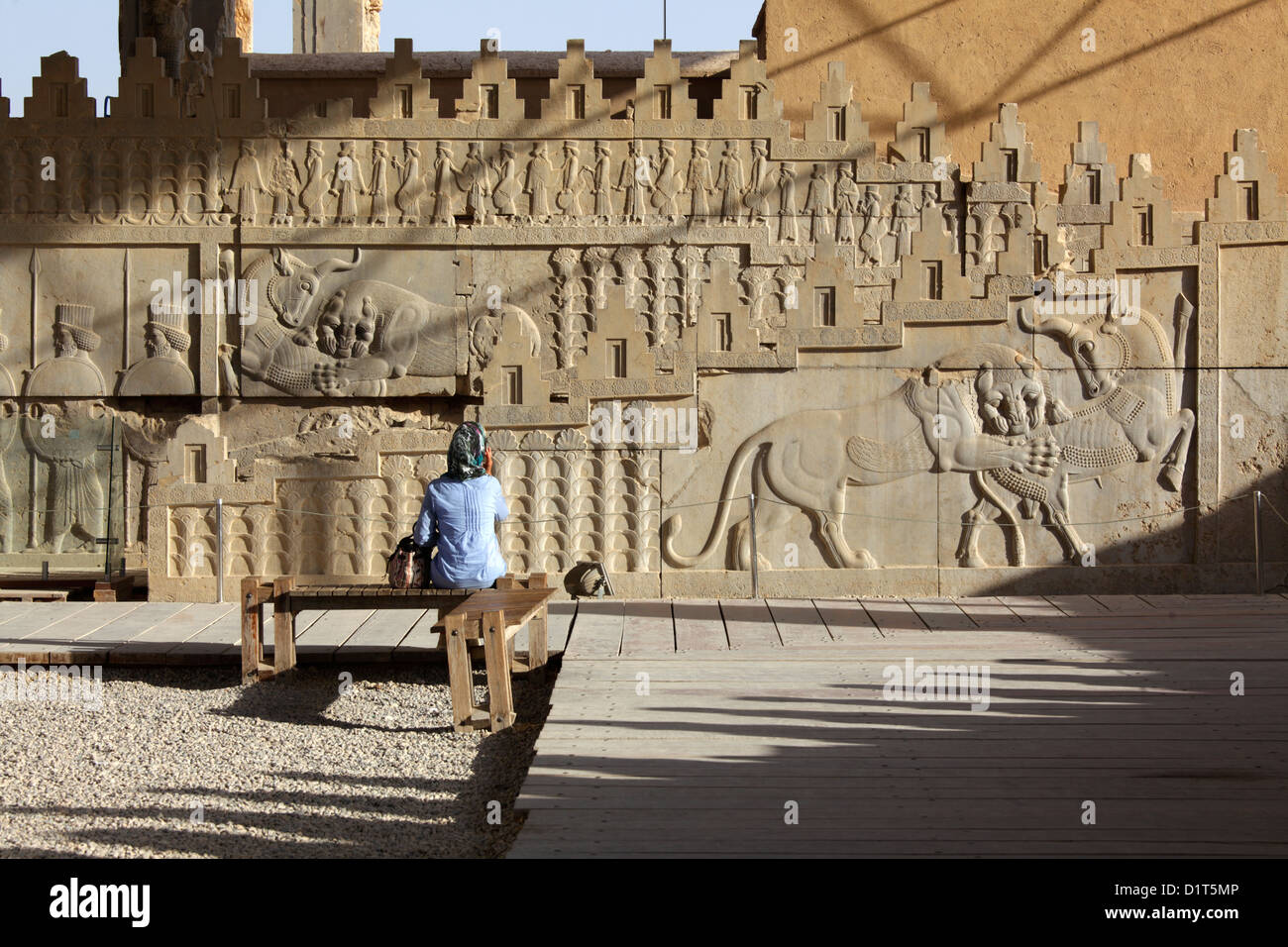 Apadana Palace Stairs Persepolis Iran Stock Photo Alamy