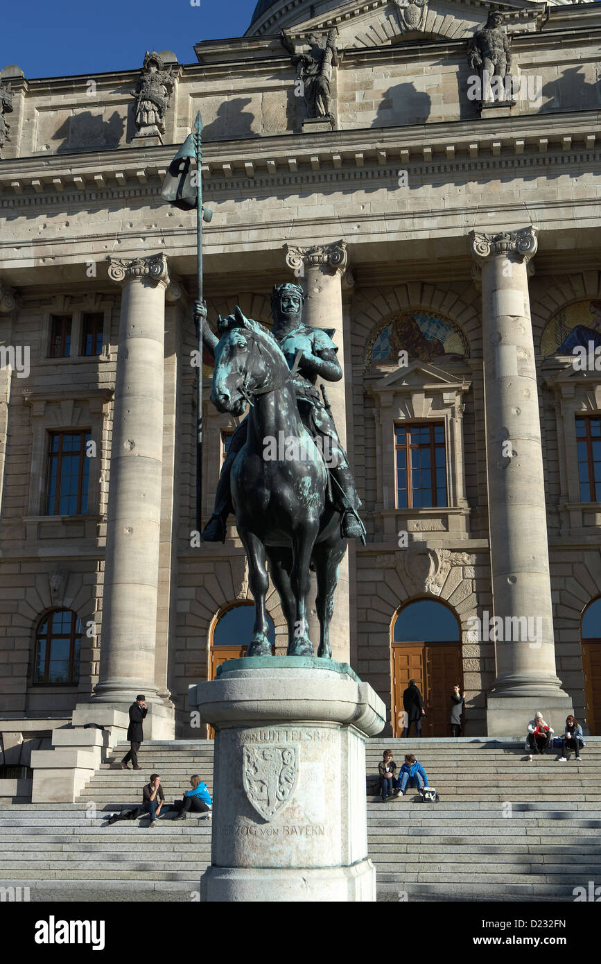 Munich Germany Equestrian Statue Of Otto Von Wittelsbach Before The