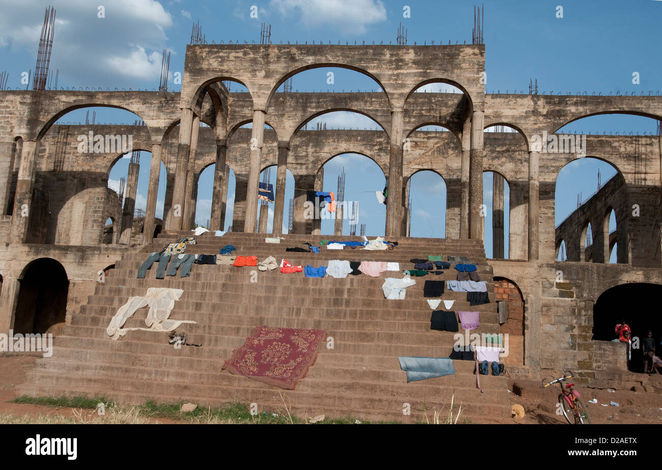 Lira, Uganda. Unfinished mosque which was being built by funds from