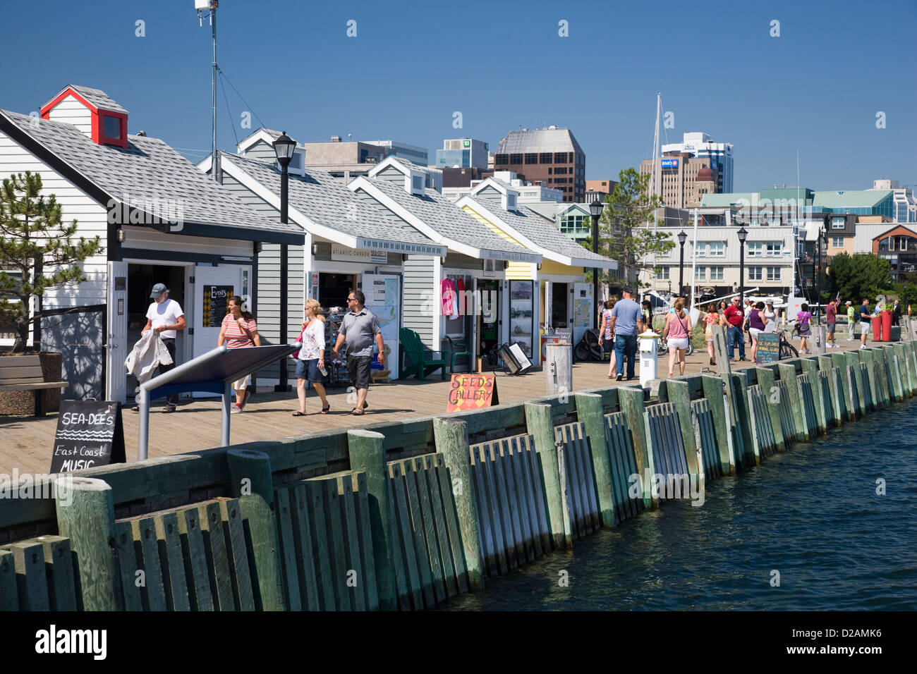 Shops and commercial units on the waterfront of Halifax harbour in