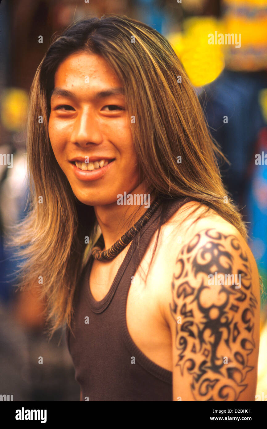japan harajuku street japanese teen with tattoos stock photo japan harajuku street japanese teen with tattoos stock photo