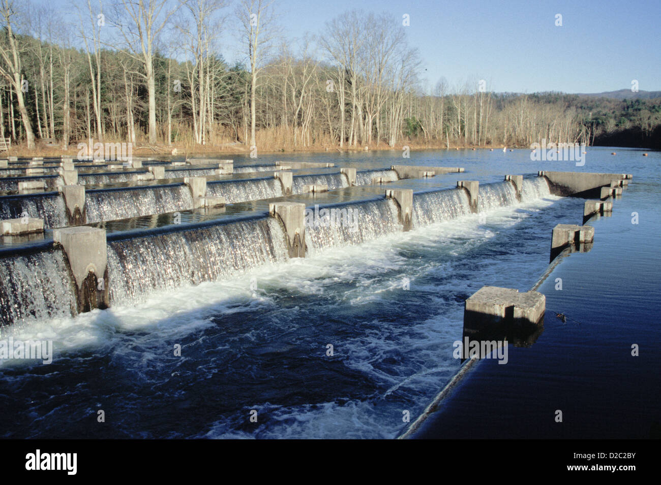 Tennessee. Tennessee Valley Authority Tva Weir Dam. South Holston Stock Photo, Royalty Free