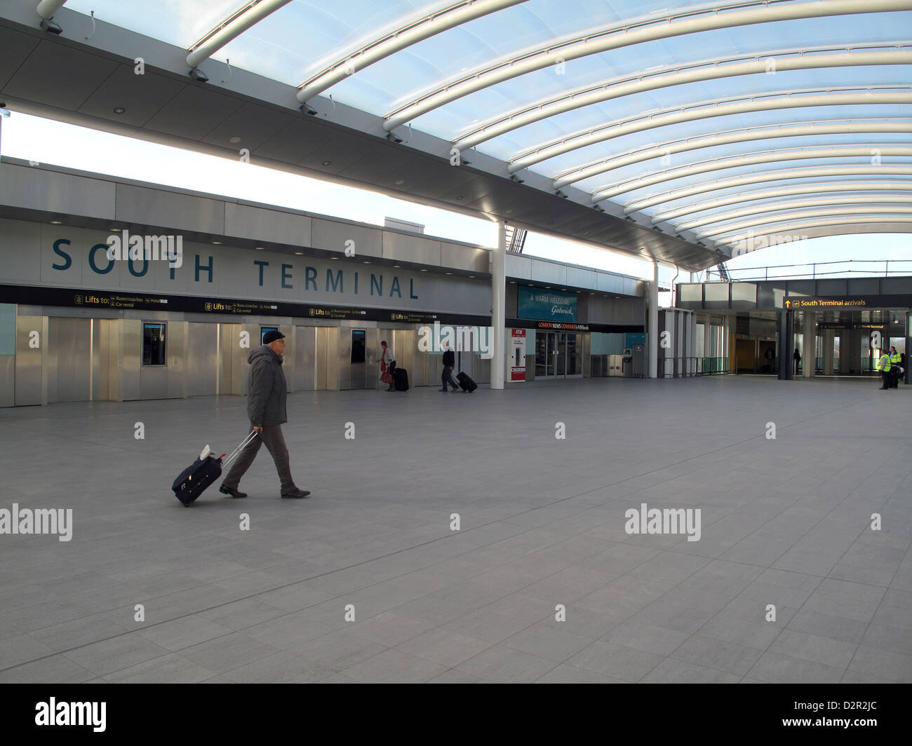 New South Terminal entrance at Gatwick Airport in Crawley Surrey UK