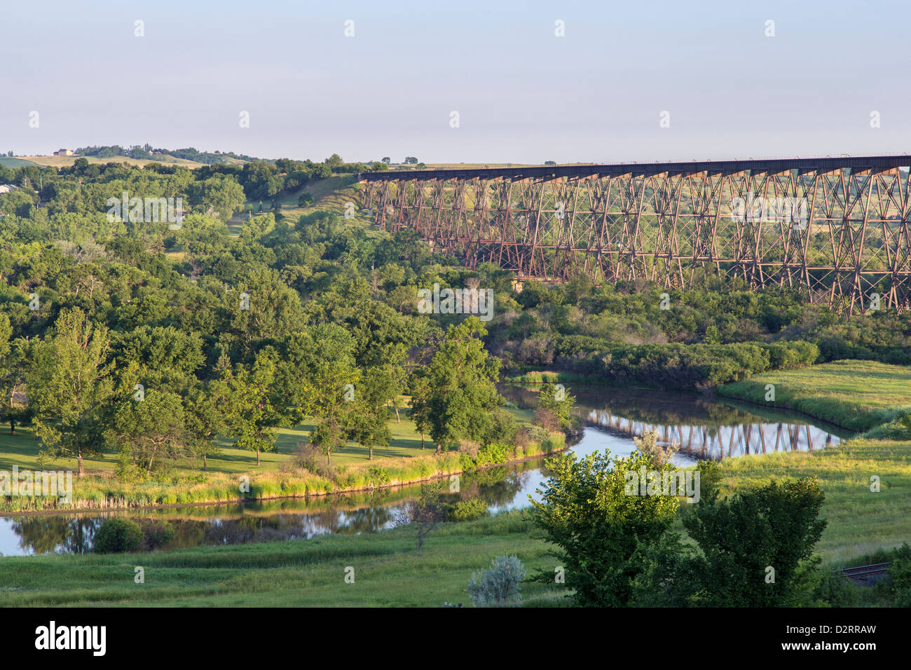 The High Line Railroad Bridge Trestle in Valley City, North Dakota