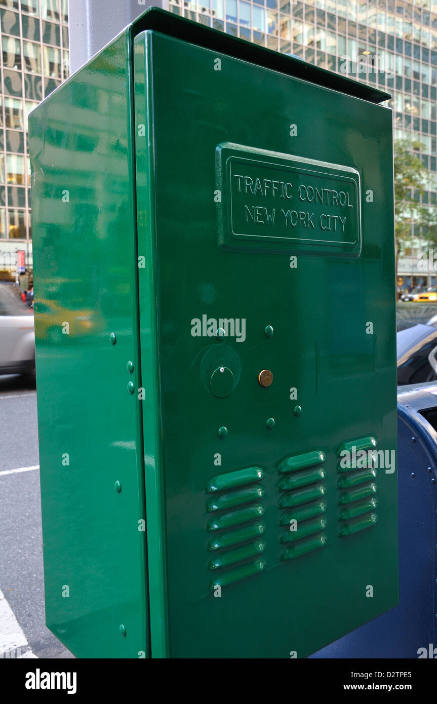 Traffic control box, New York City, USA Stock Photo, Royalty Free Image