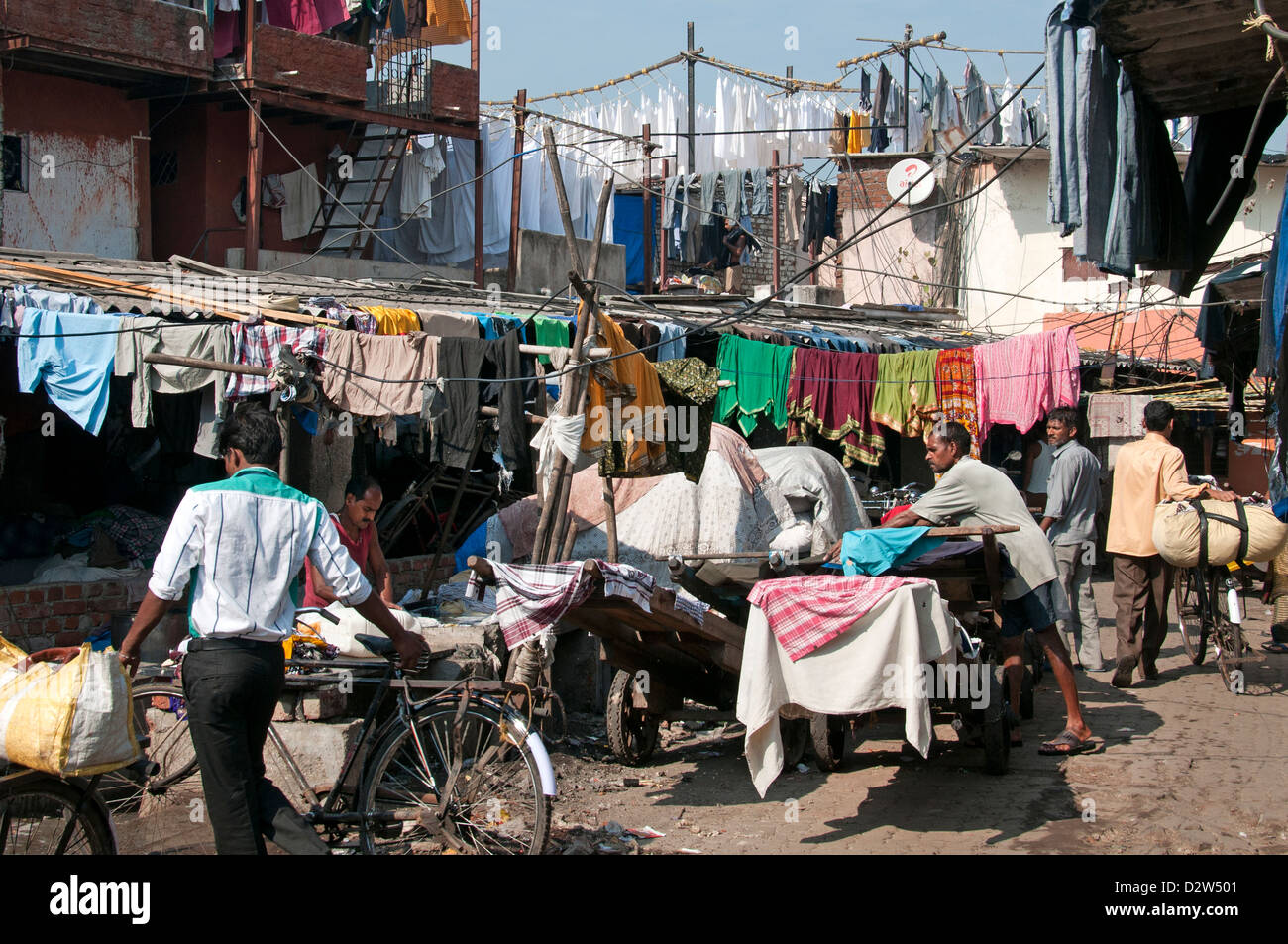 Laundry in Slum near Colaba and World Trade Center Mumbai ( Bombay